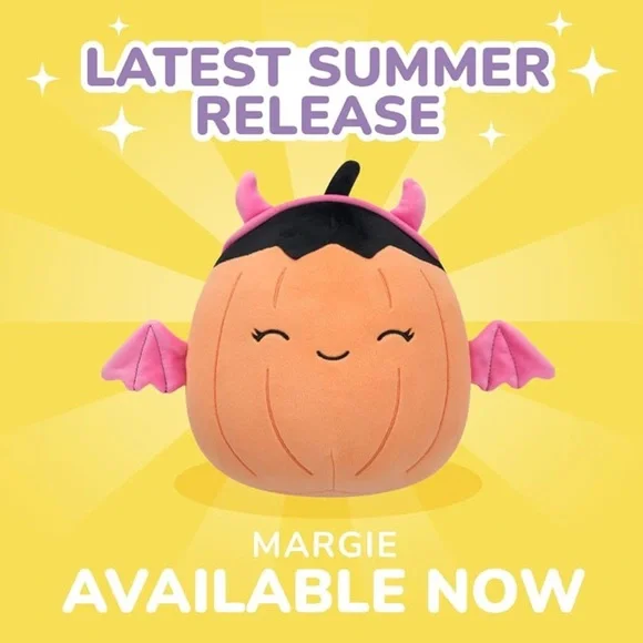 Margie the cute Pumkin Bat w/pink wings Squishmallow - Picture 4 of 9